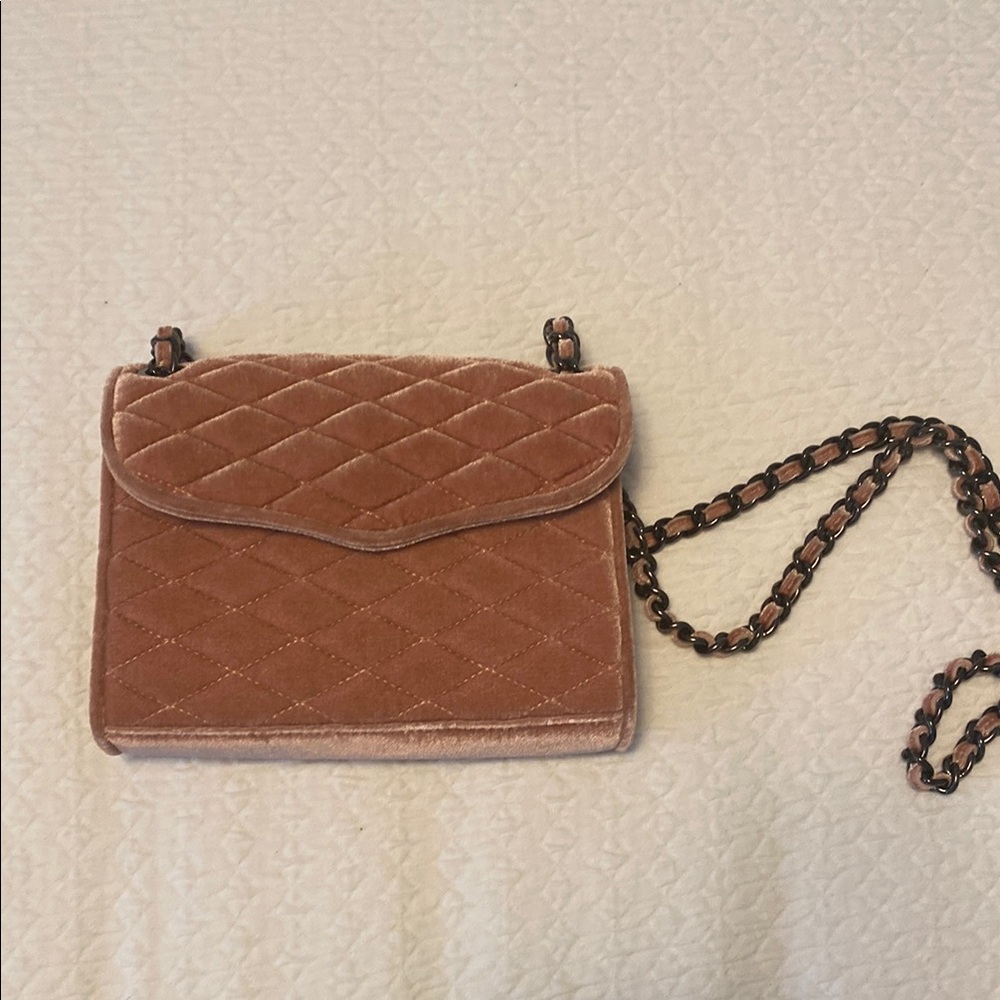 Rebecca Minkoff Pink Quilted Tan Chain Strap Bag - Picture 2 of 3
